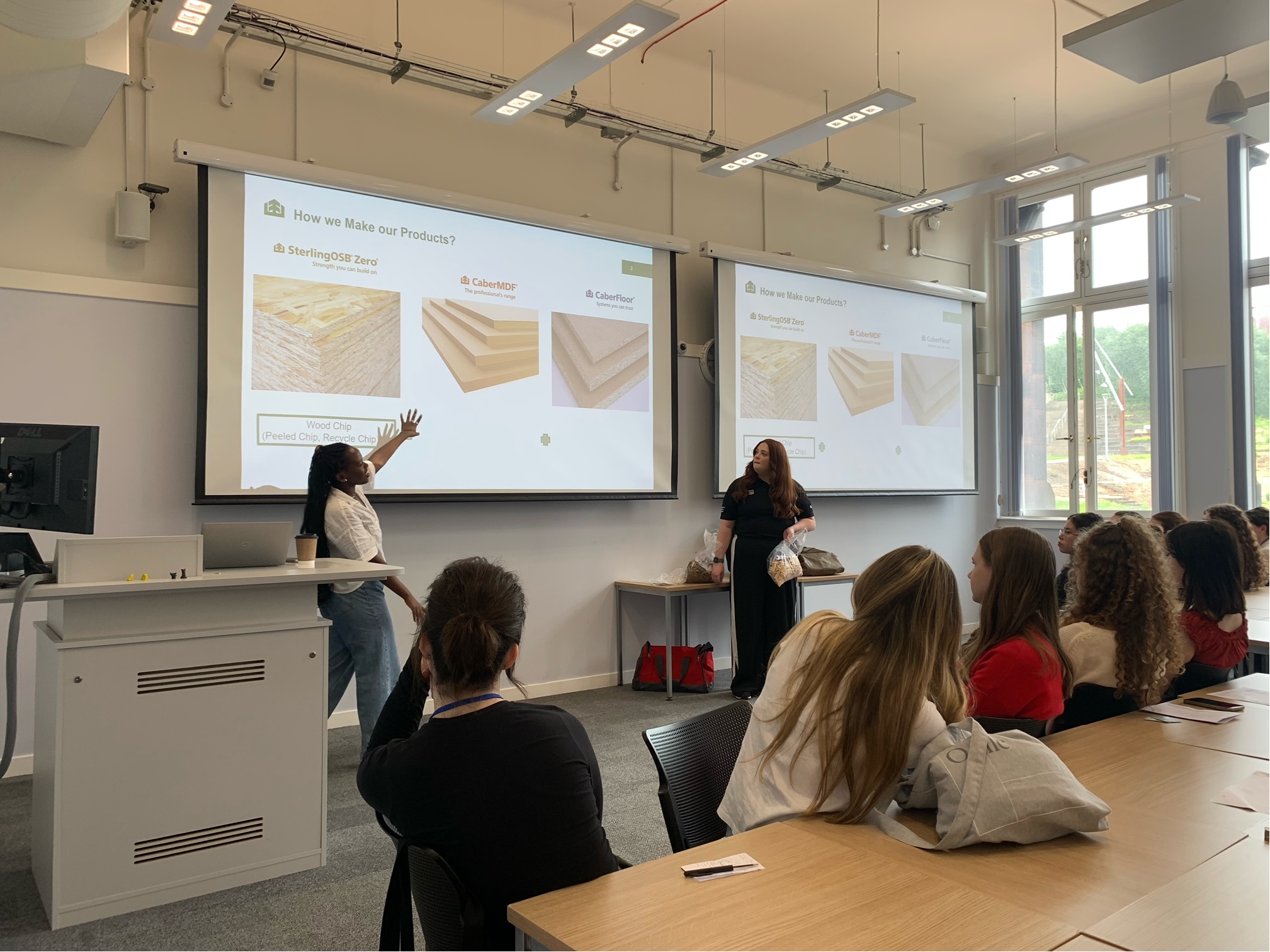 Deborah and Nicole Ralston presenting at the Engineering the Future for Girls program