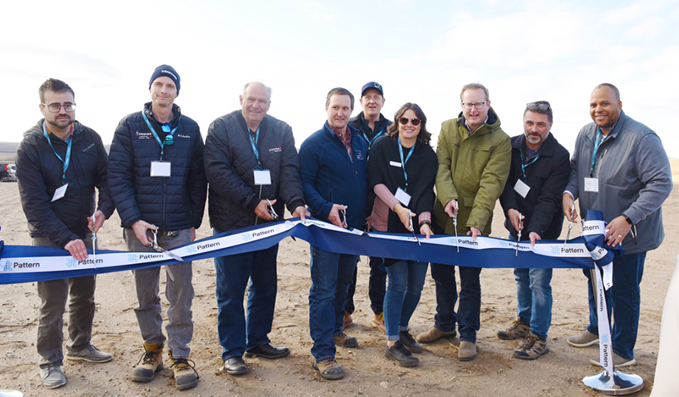 Vince Martell, Manager, Energy & Bioproducts (second from right) joins the ribbon cutting ceremony at Pattern Energy’s Lanfine Wind facility.