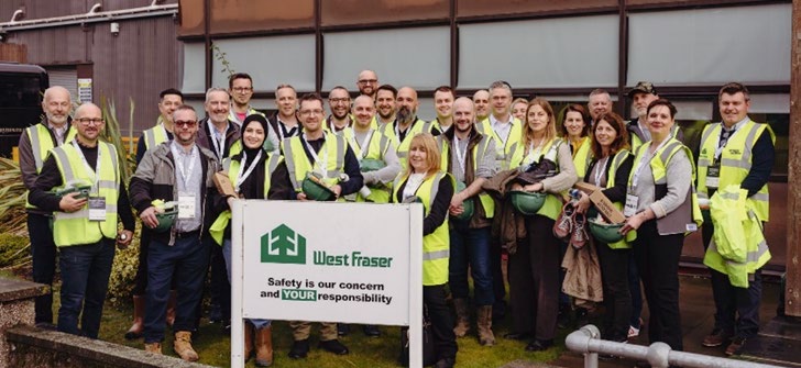 Leading homebuilders toured our Inverness, Scotland, OSB mill last October as part of a Timber Learning Journey, an education session organized by the Structural Timber Association.