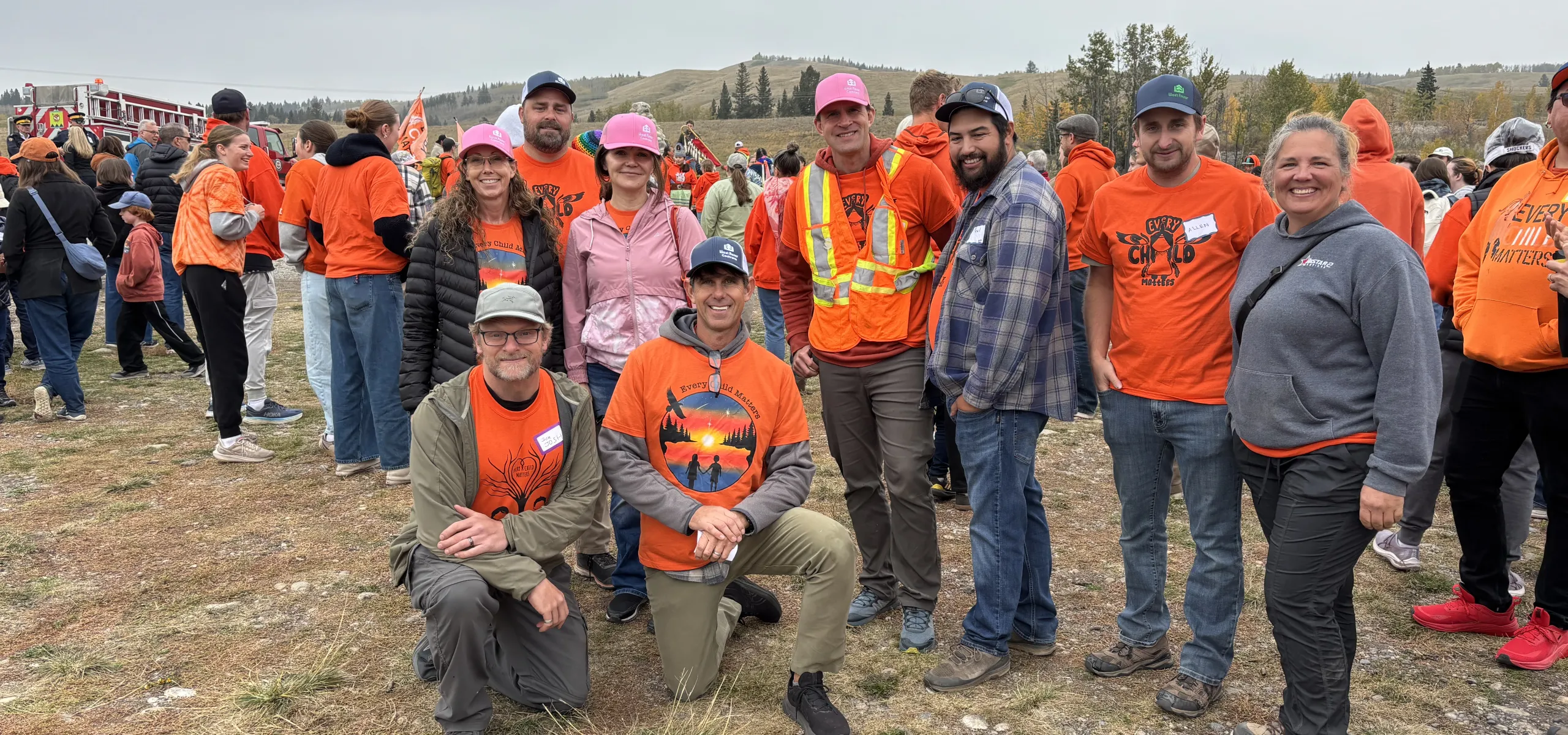 Cochrane Woods group members volunteered and participated at the Truth and Reconciliation event at Morleyville and Mînî Thnî, Alberta on September 30th.