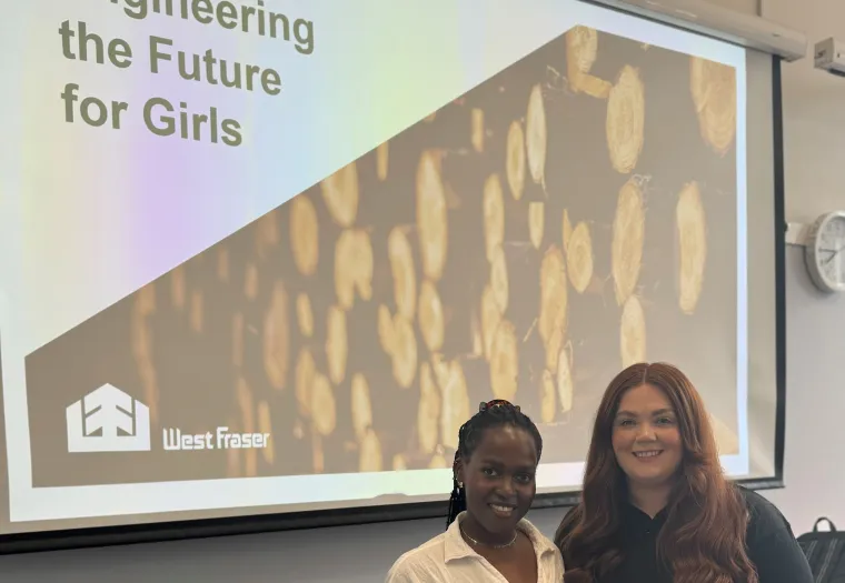 Deborah Ayebare (l), IT Project Intern and Nicole Ralston (r), Quality Team Leader