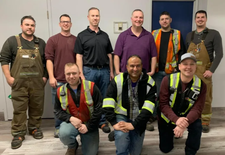 Volunteers from the Blue Ridge Lumber and Ranger Board teams