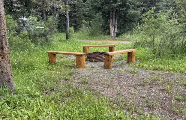 The group firepit near sites 14 to 20.