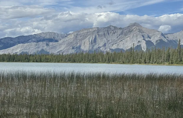 The view of Kinky Lake from the campground.
